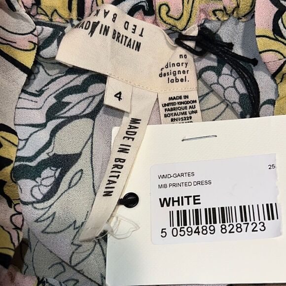 NWT Ted Baker Gartes Printed Dress MIB Printed Dress Ted 4/ US XL - Picture 11 of 14